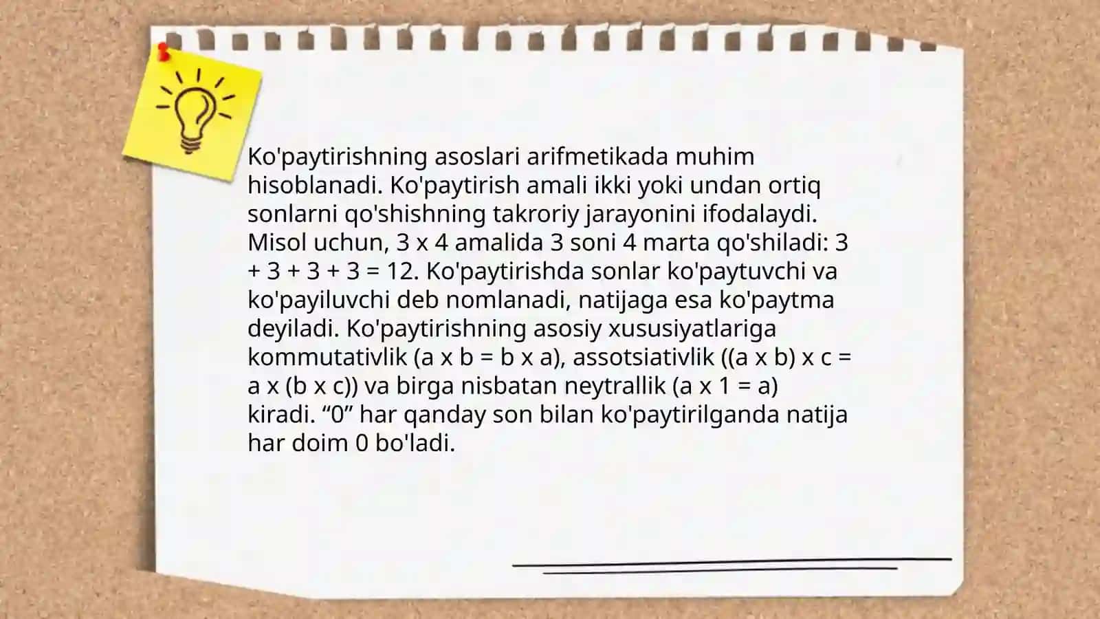 Bir xonali sonlarni 1 soniga koʻpaytirish 4