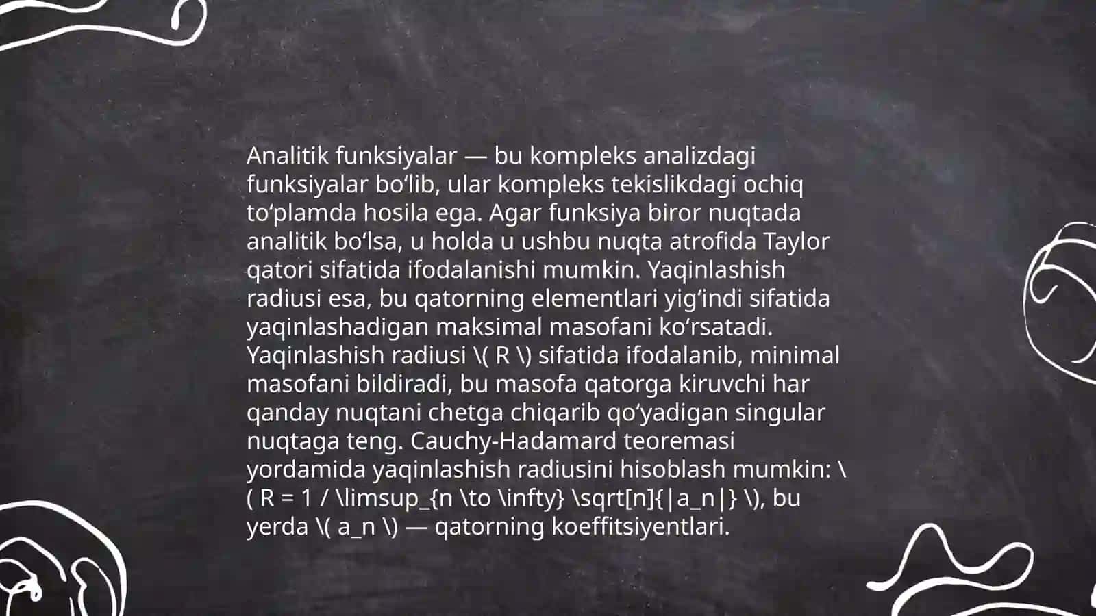 Yaqinlashish radiusi va sohasi 4