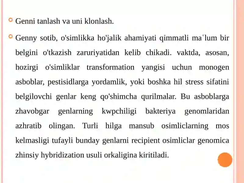 O’simliklar va gen muhandisligi 4