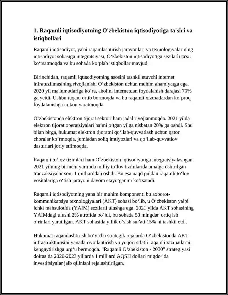 RAQAMLI IQTISODIYOT - O'ZBEKISTON TARAQQIYOTINING YANGI BOSQICHI 4