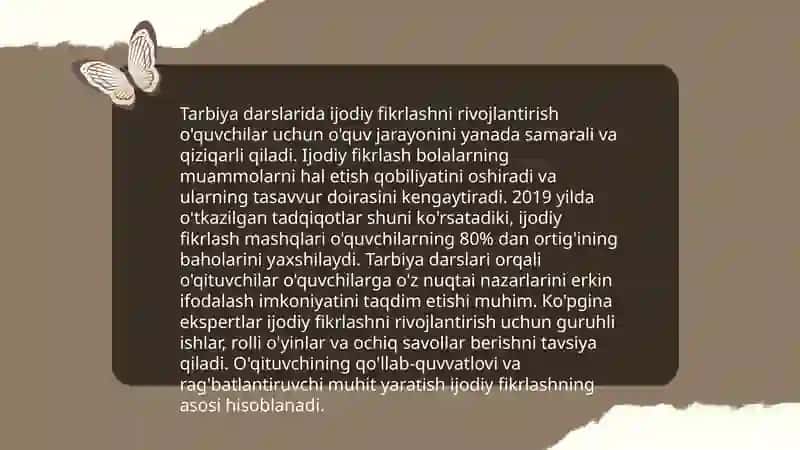 Kreativ yondashuvning tarbiya fanida ahamiyati 4