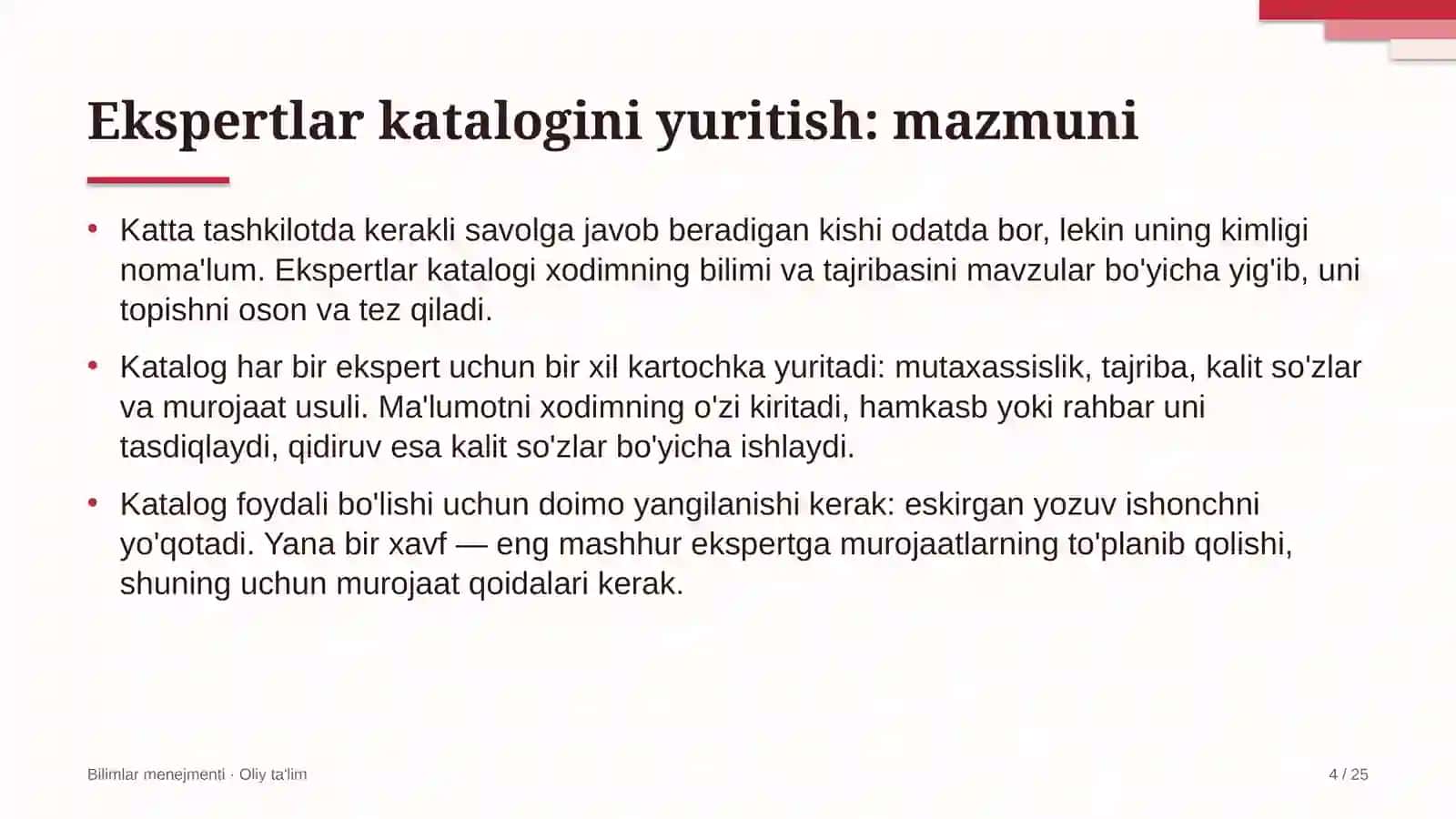 Chegara oldi savdosida ekspertlar katalogini yuritish 4