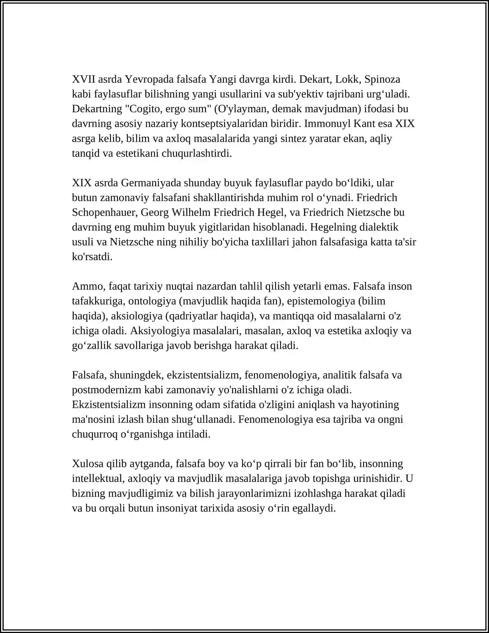 FALSAFA HAQIDA TUSHUNCHA 4