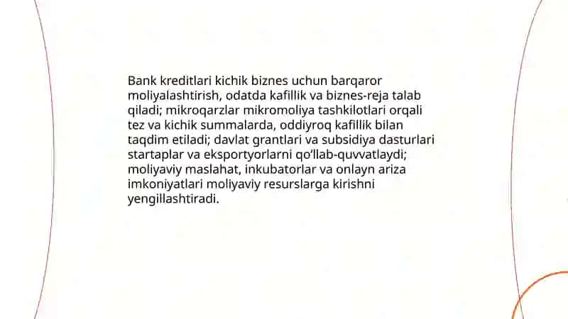 O‘zbekistonda kichik biznes va tadbirkorlikni rivojlantirish istiqbollari 4