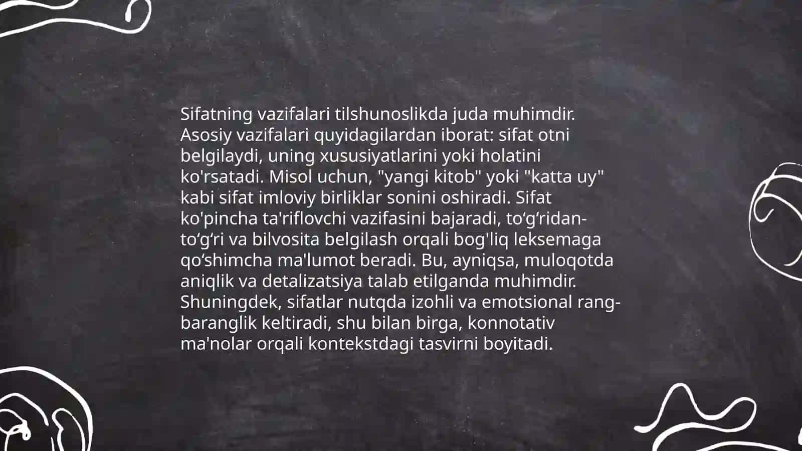 Sifat soʻz turkumi 4