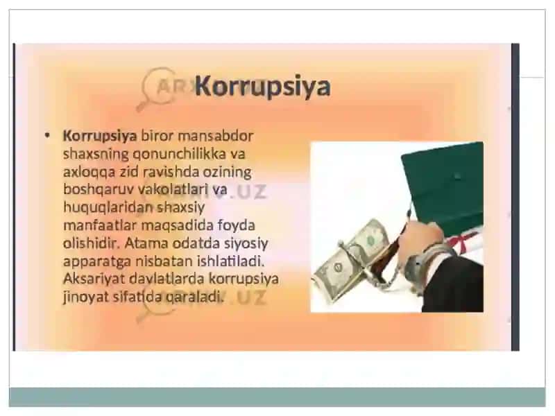Korrupsiyaga oid huquqbuzarliklar uchun javobgarlik tushunchasi va turlari 4
