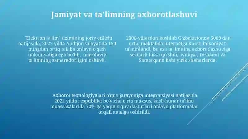 Jamiyat va Ta'limning Axborotlashuvi 4