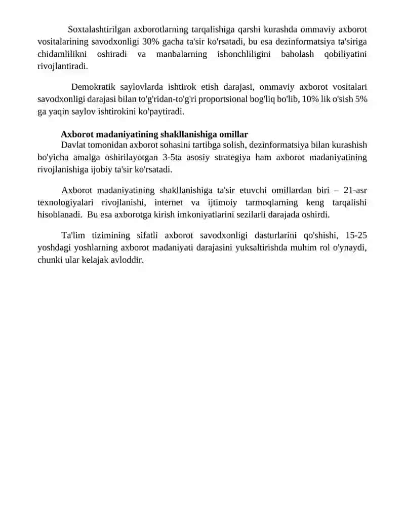 Ommaviy axborot vositalari savodxonligi 4