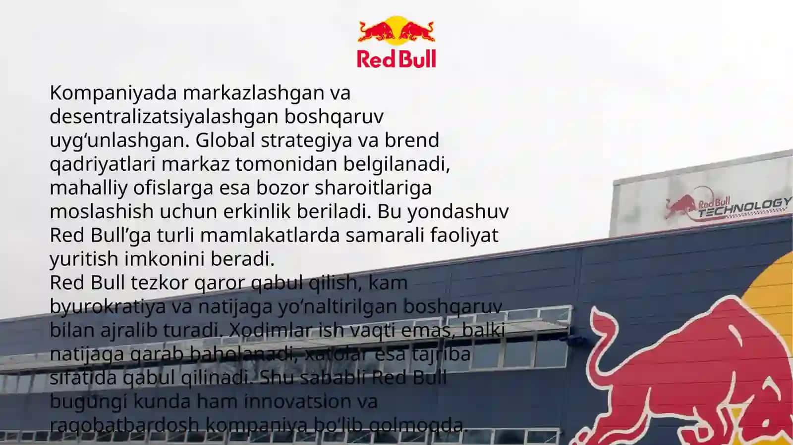 Red Bull’ning umumiy boshqaruv modeli 4