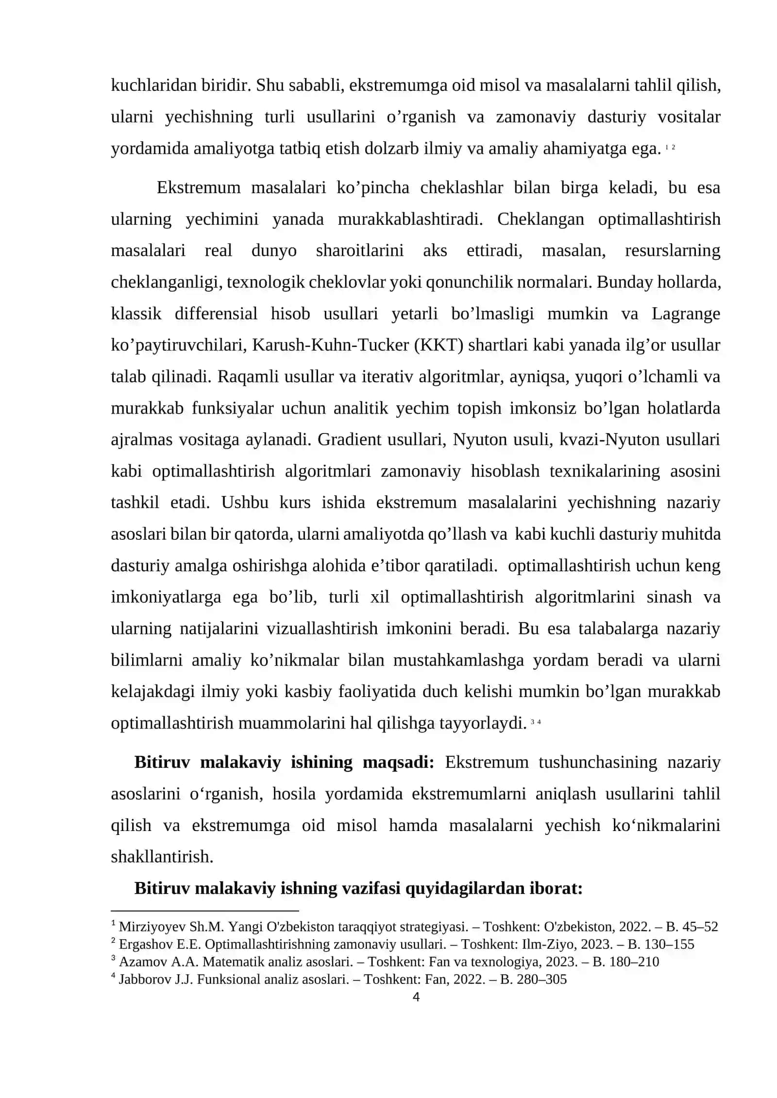 Ekstremumga oid misol va masalalar tahlili 4