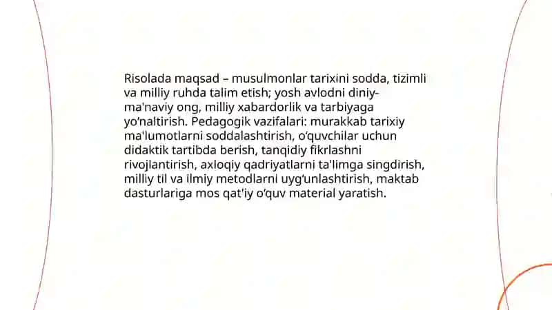 Abdurauf Fitratning “Muhtasar islom tarixi” risolasi 4