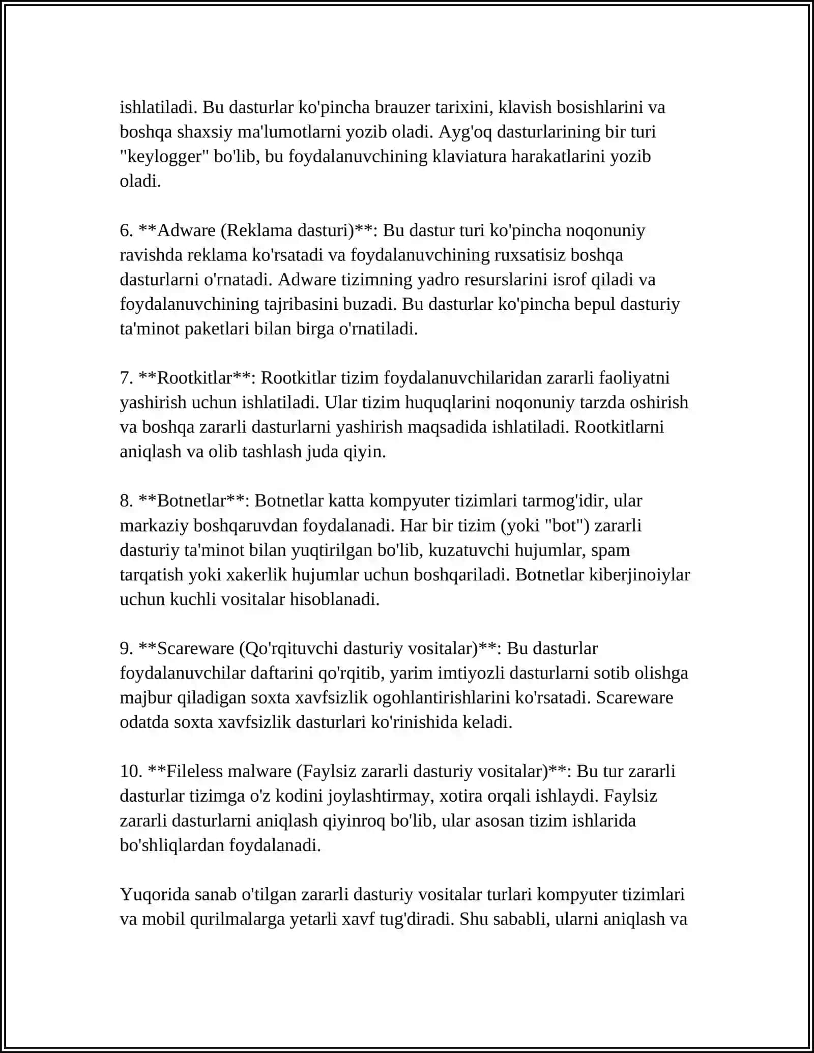 Zararli Dasturiy Vositalar 4