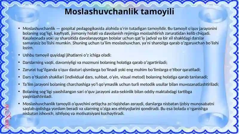 Gospital pedagogikaning asosiy tamoyillari 4