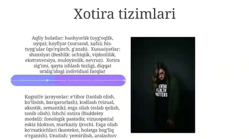 Psixik jarayonlar, holatlar, xususiyatlar 4