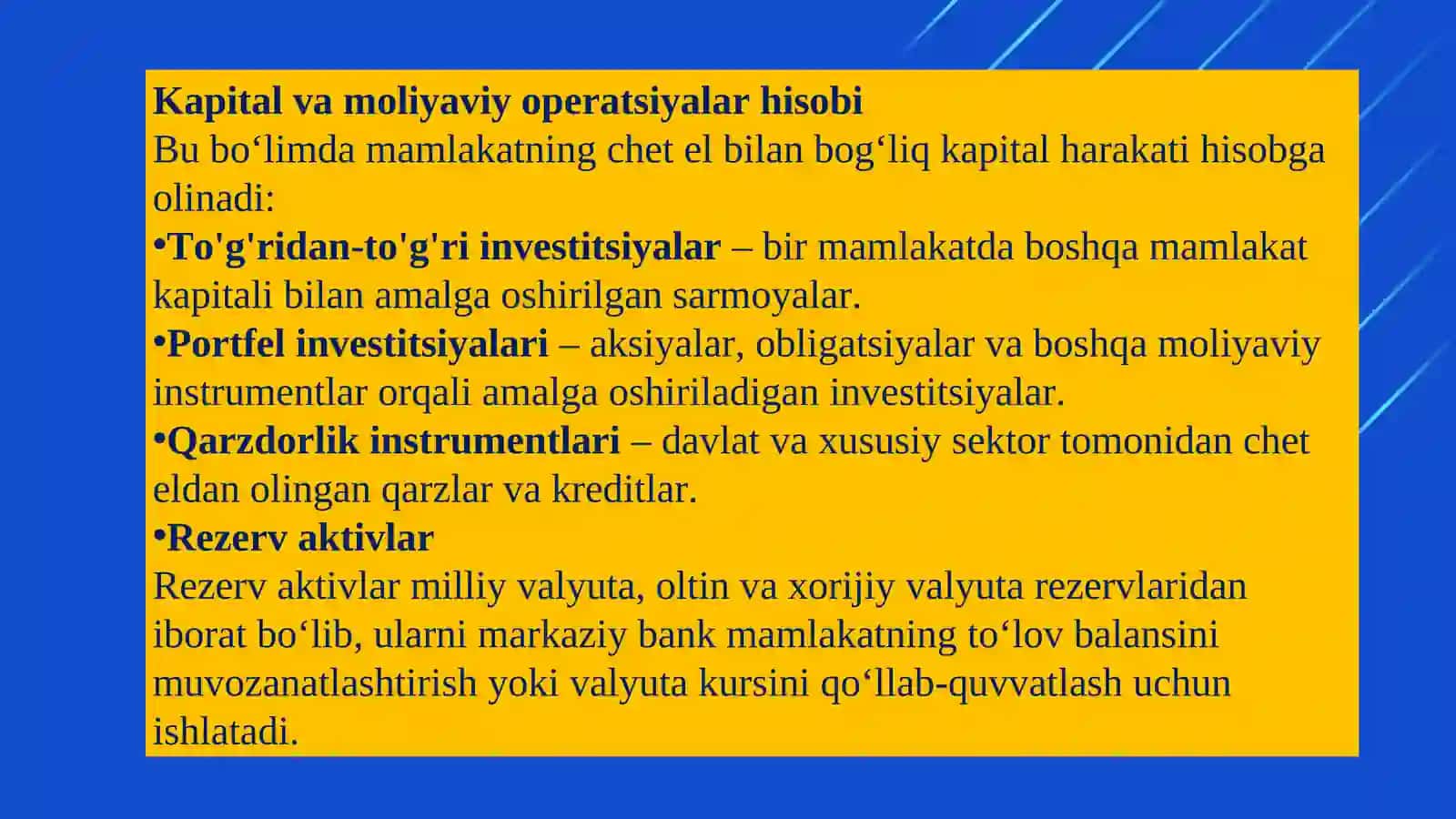 To‘lov balansi. Valyuta kursi 4