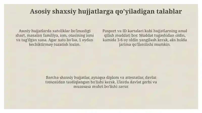Shaxsiy hujjatlar 4
