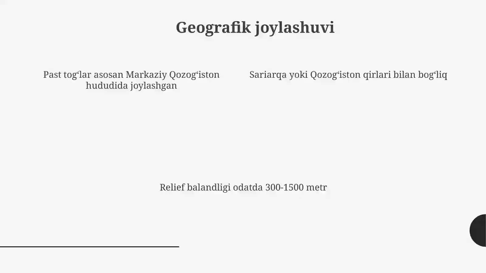 Qozog‘iston past tog‘lari haqida umumiy ma'lumot 4