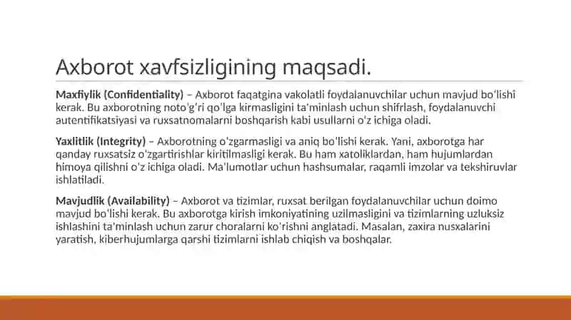 Axborot Xavfsizligi 4