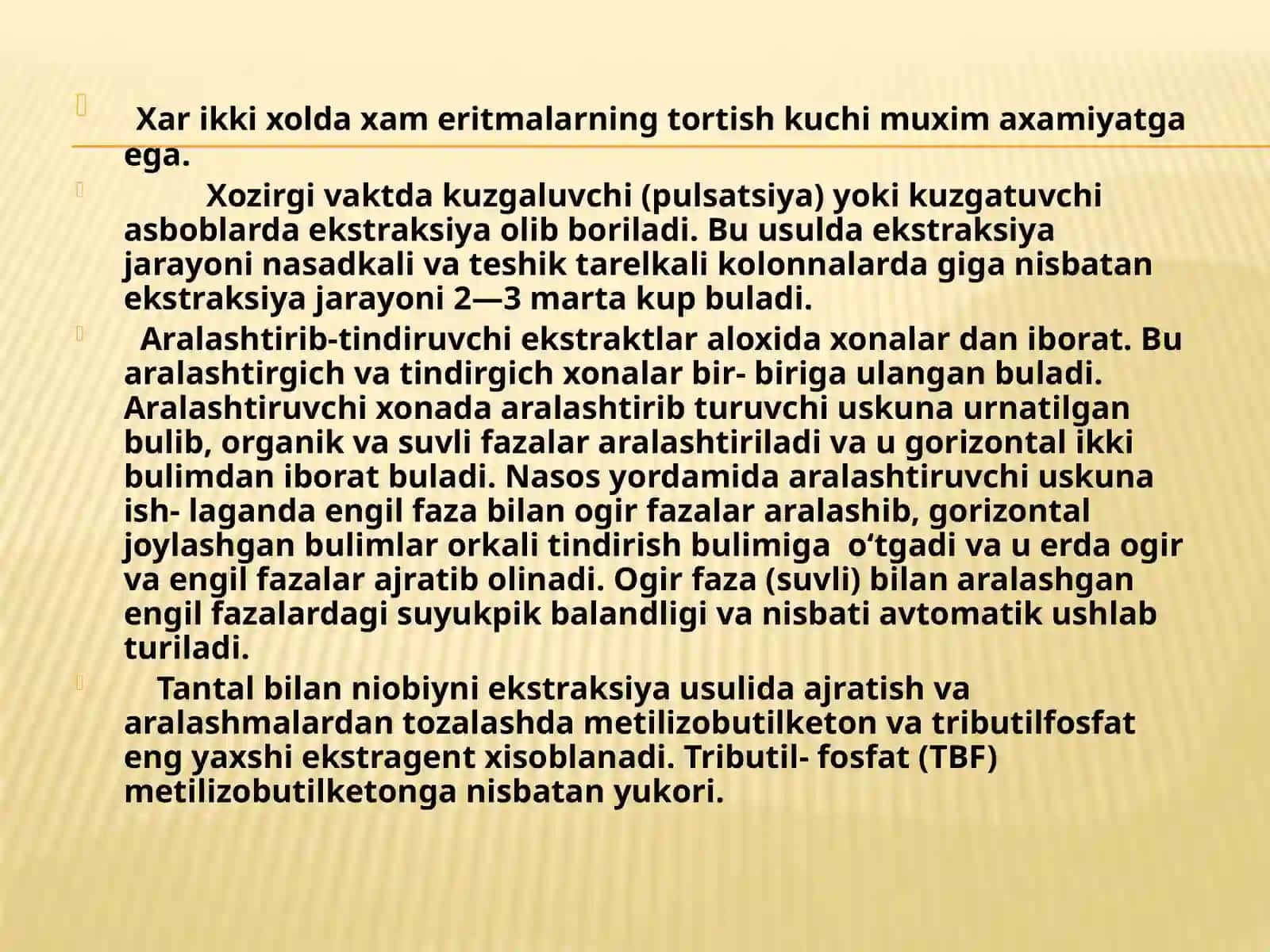 Ekstraksiya jarayoni 4