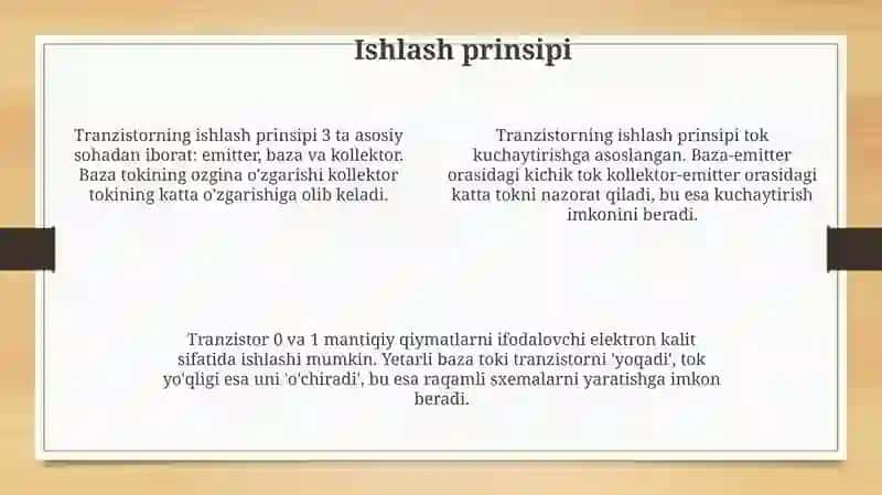 Tranzistorlar tuzulishi 4