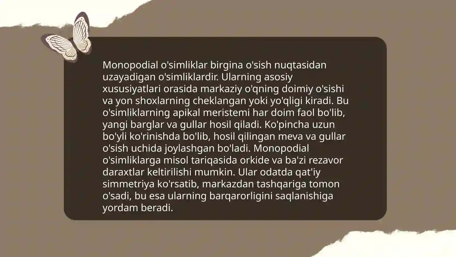 Monopodial va simpodial to‘pgullar 4