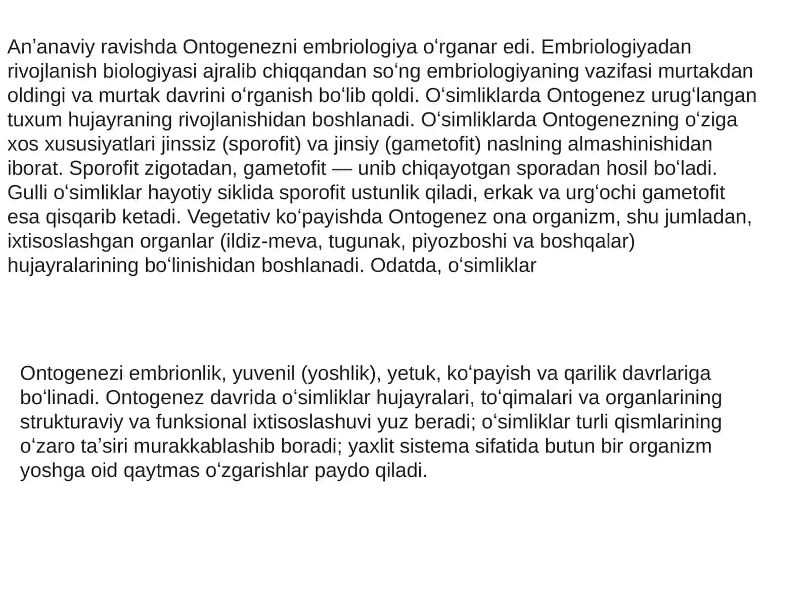 Ontogenez 4