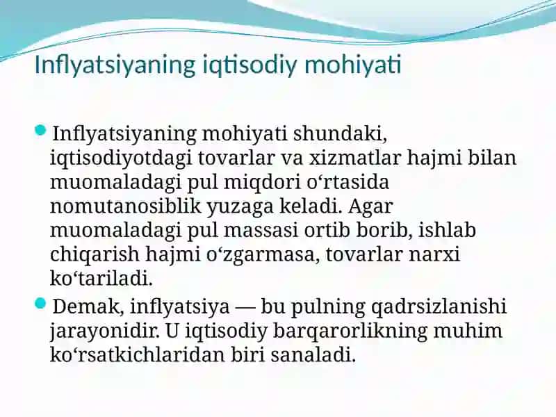 Inflyatsiyaning mohiyati va hisoblash usullari 4