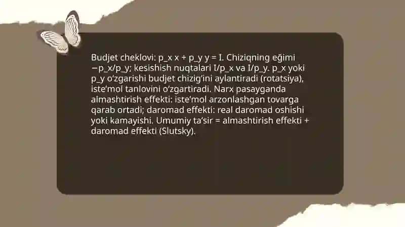 Daromad va almashtirish samarasi 4
