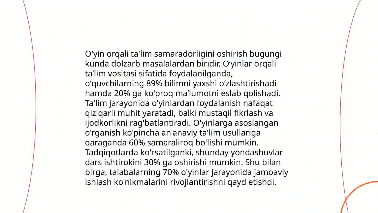 O'yinning tutgan o'rni 4