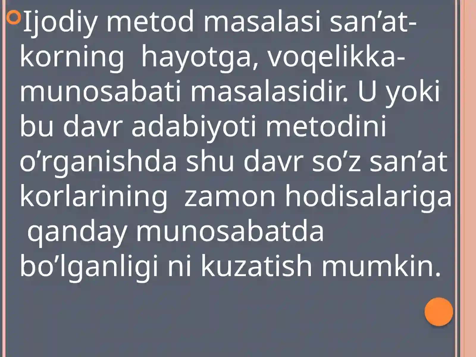 Ijodiy metod va uslublar 4