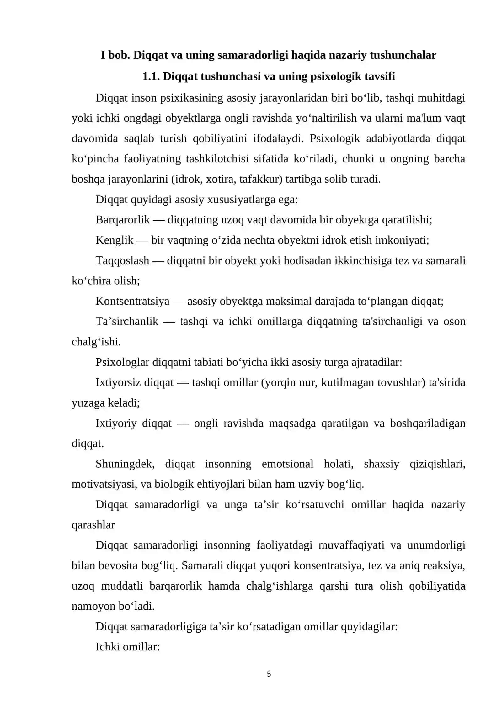 DIQQAT SAMARADORLIGIGA TA'SIR KO'RSATUVCHI OMILLAR 4