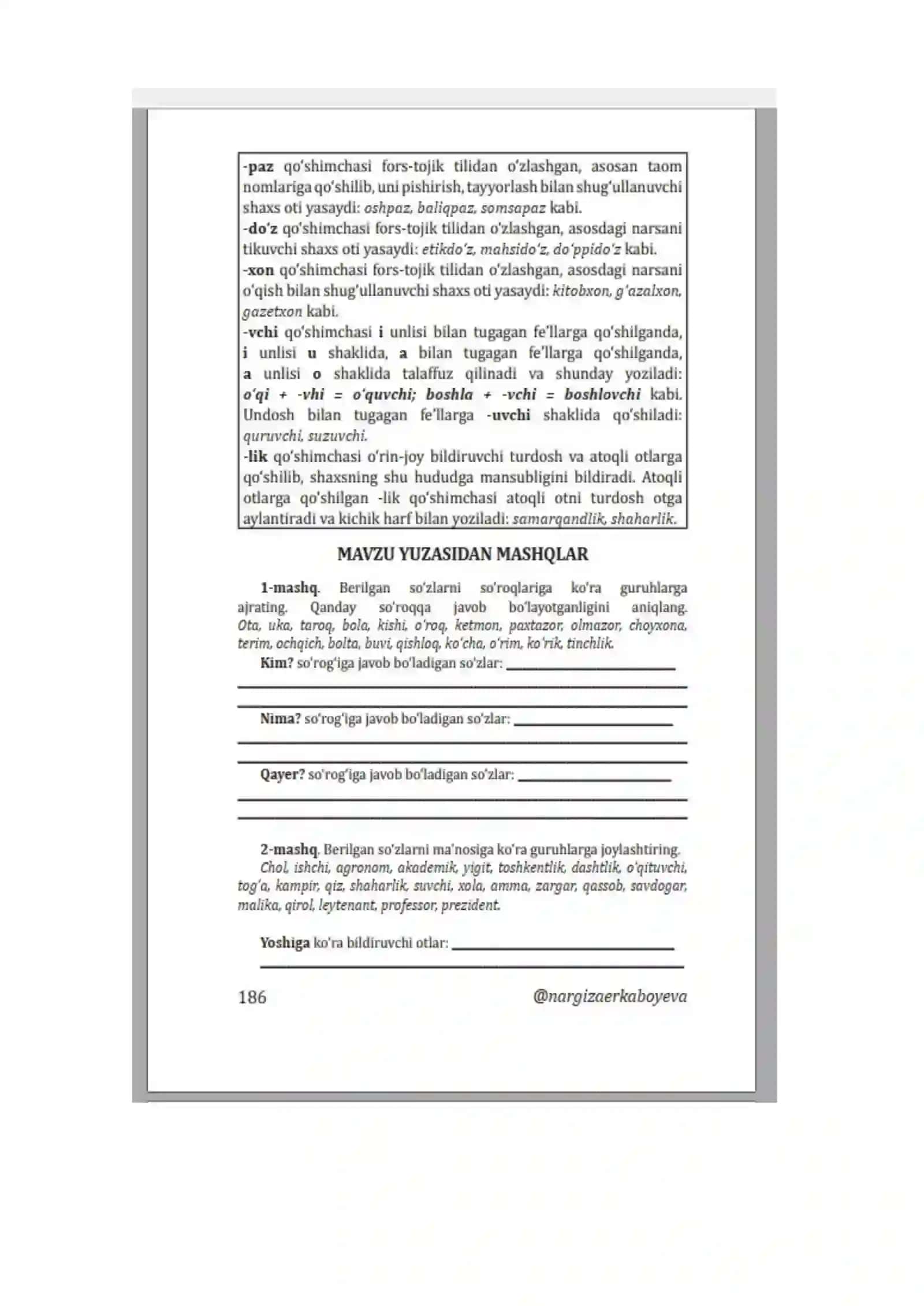 O‘zbek tilining amaliy grammatikasi 4