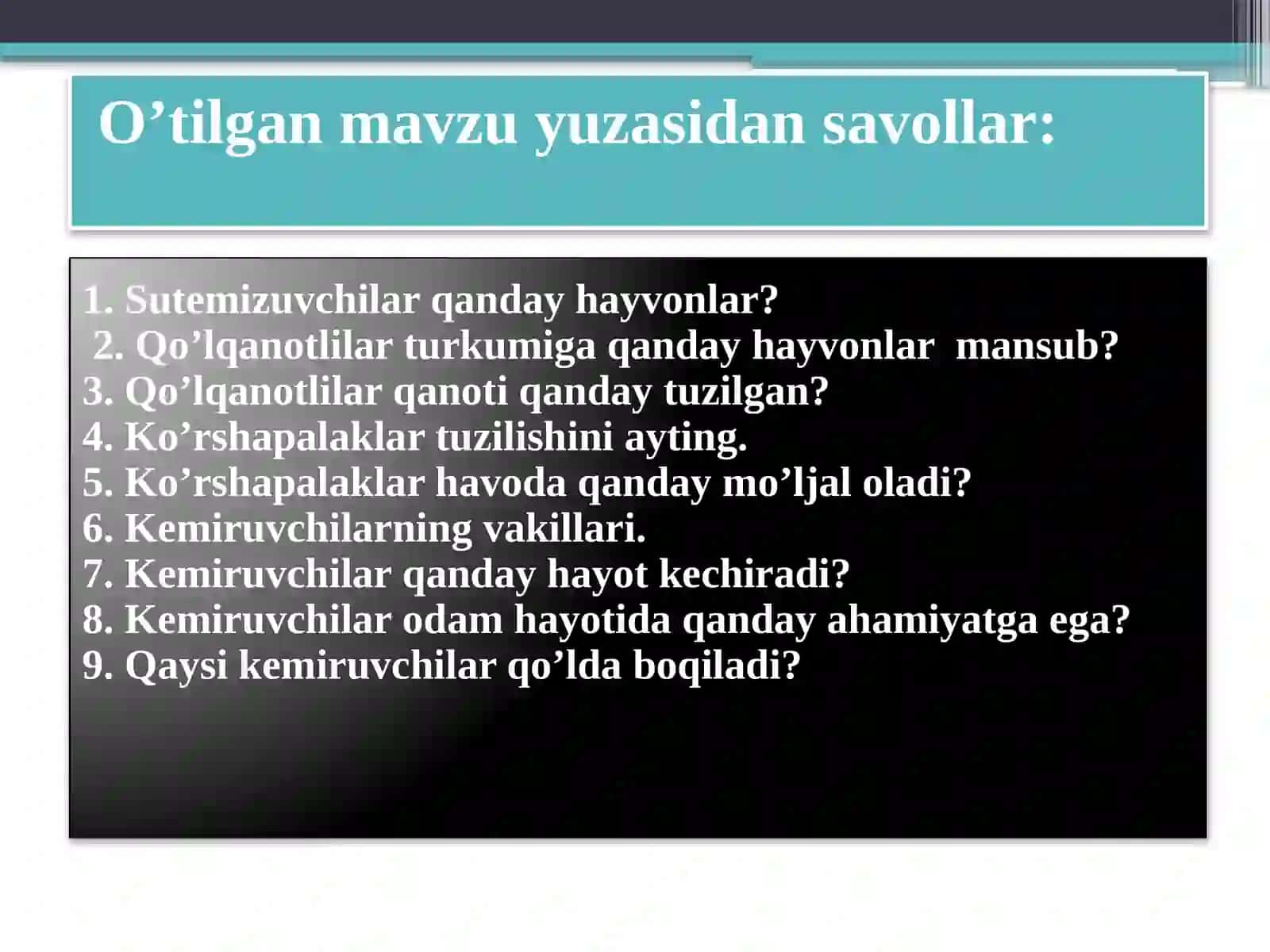 Yirtqich sutemizuvchilarturkumi 4