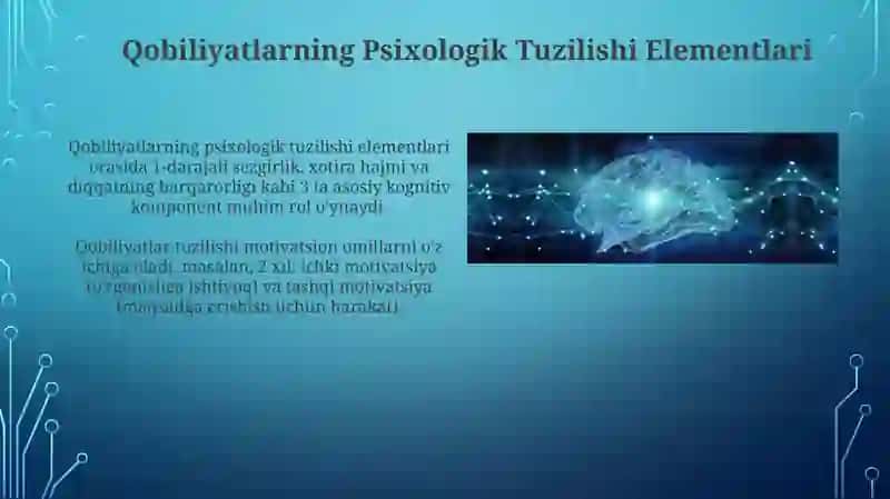 Qobiliyatlarning psixologik strukturasi 4