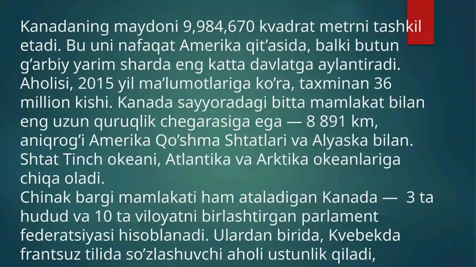 KANADA TA’LIM TIZMI 4