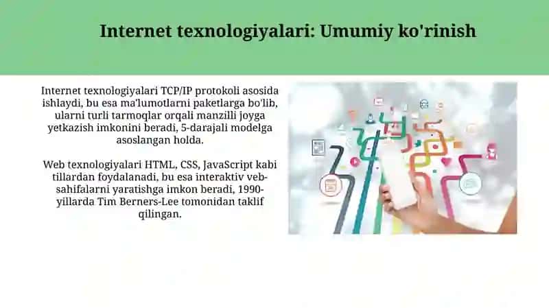 Internet texnologiyalarini qo‘llash 4