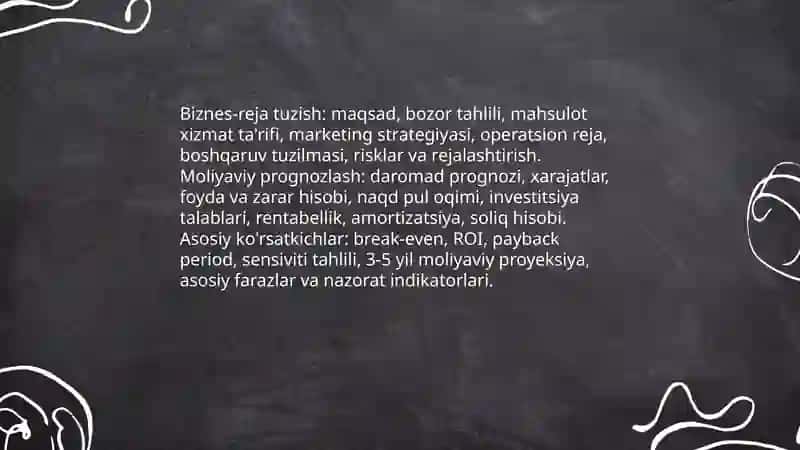 Biznes tashkil etish 4