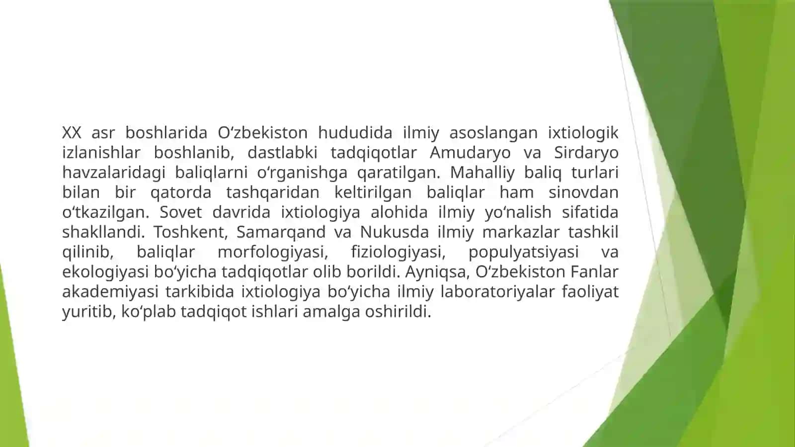 O'ZBEKISTONDA IXTIOLOGIYA FANINING RIVOJLANISHI 4