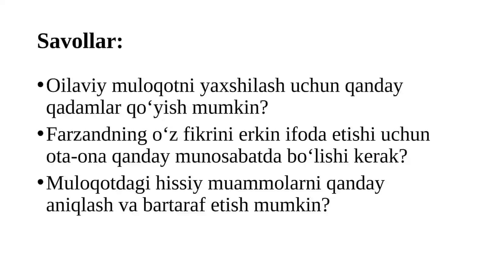Oilaviy muloqotda tushunmovchilik 4