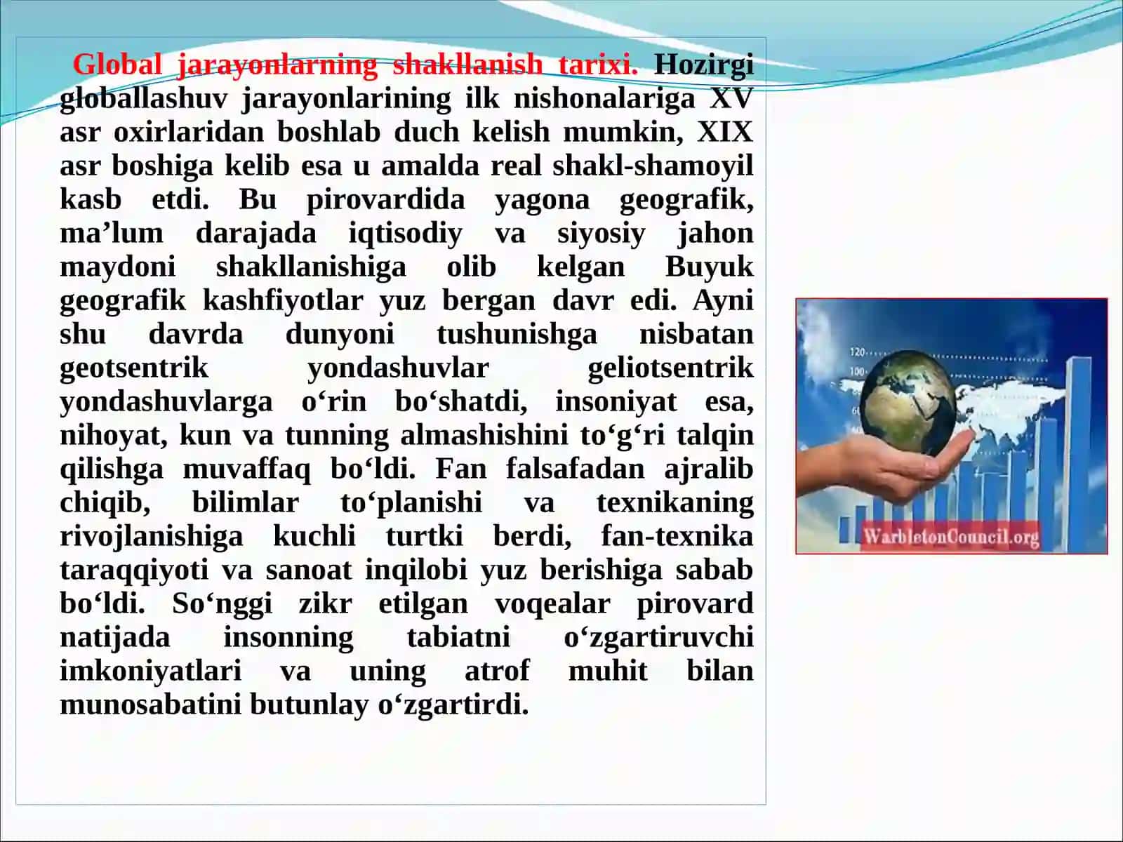 Globallashuv Ijtimoiy Taraqqiyot Indensiyasi 4