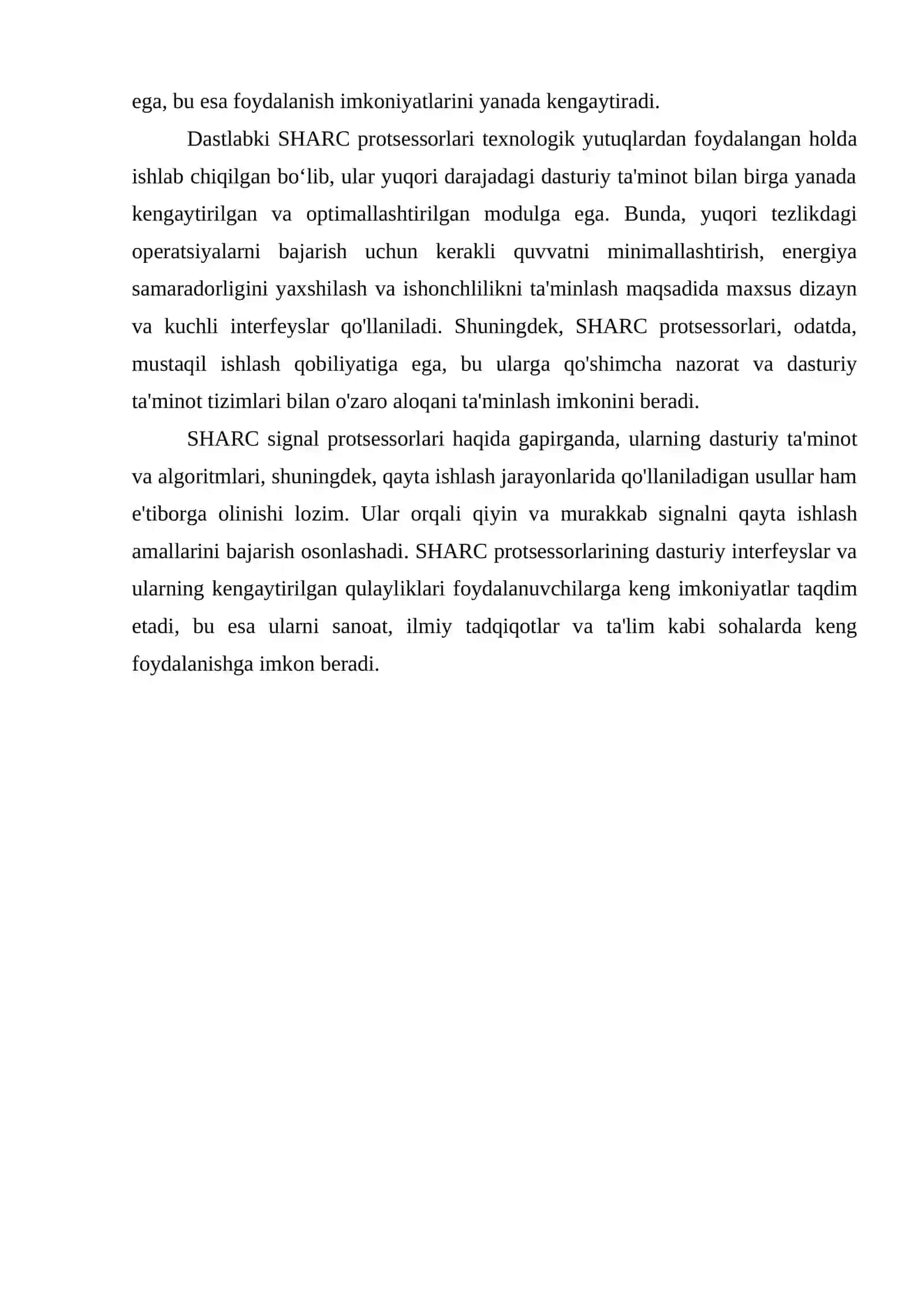 SHARC SIGNAL PROTLESSORLARI VA ISHLASH PRINSIPLARI 4