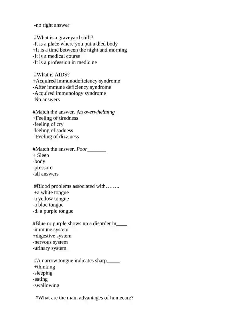 Tests for mid-term exam 4