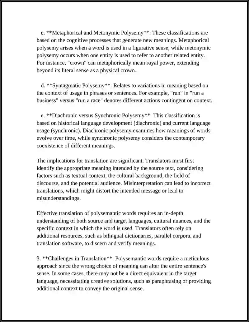 TRANSLATION OF POLYSEMANTIC WORDS 4