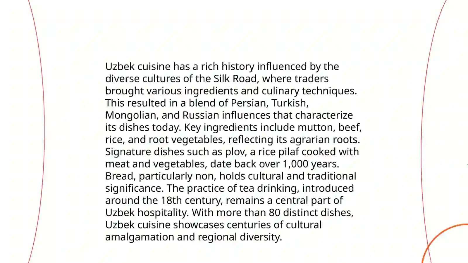 British and Uzbek national food 4