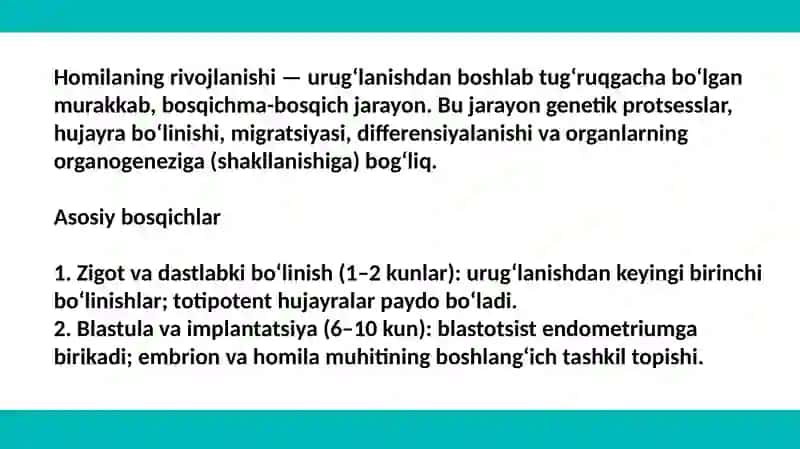 Ona qornida homilani rivojlanish patalogiyasi 4