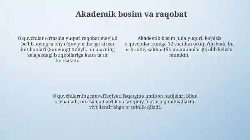 Koreya ta'limining xususiyatlari 4