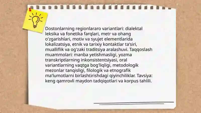 Dostonchilik muammolarini o'rganish 4