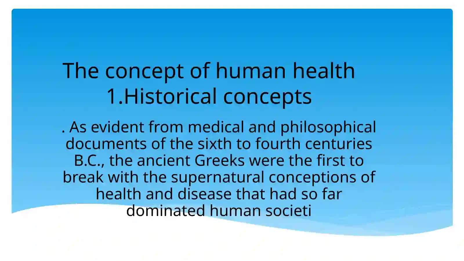 The concept of human health: individual and public health 4