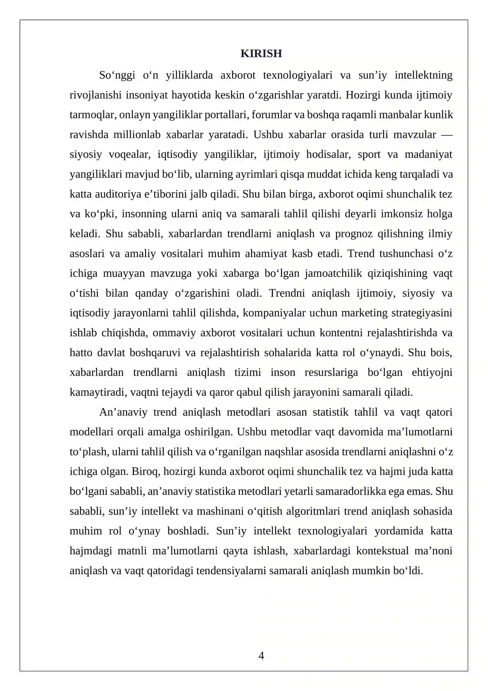 XABARLARDAN TRENDNI ANIQLOVCHI MODEL 4