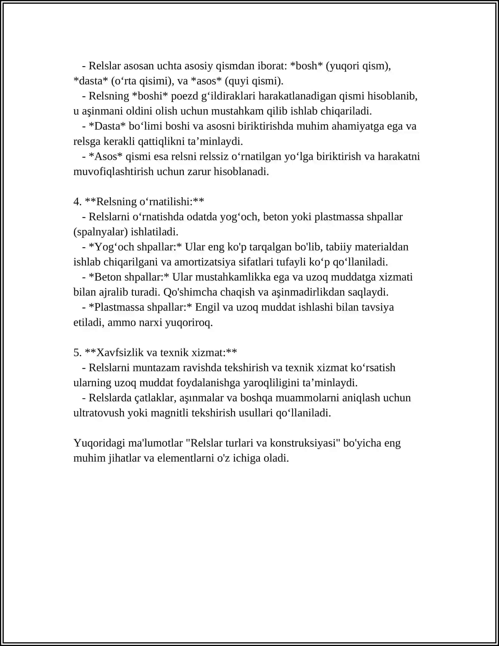 RELSLAR VA STRELKALI OʻTKAZGICHLAR 4